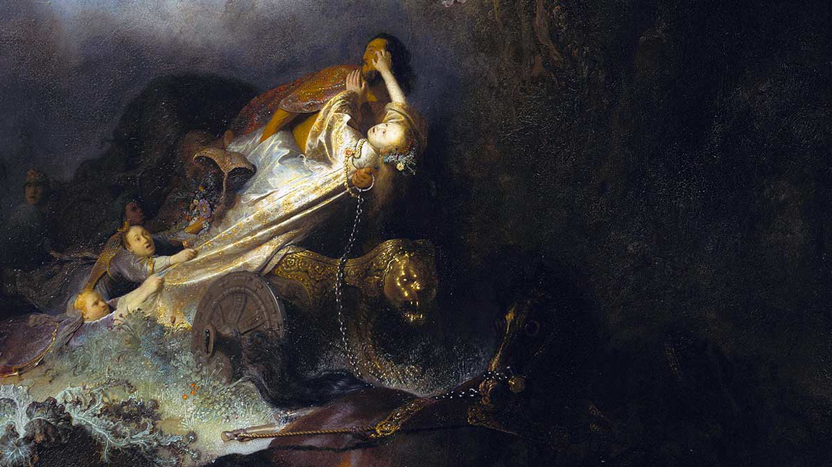 rembrandt abduction proserpina painting