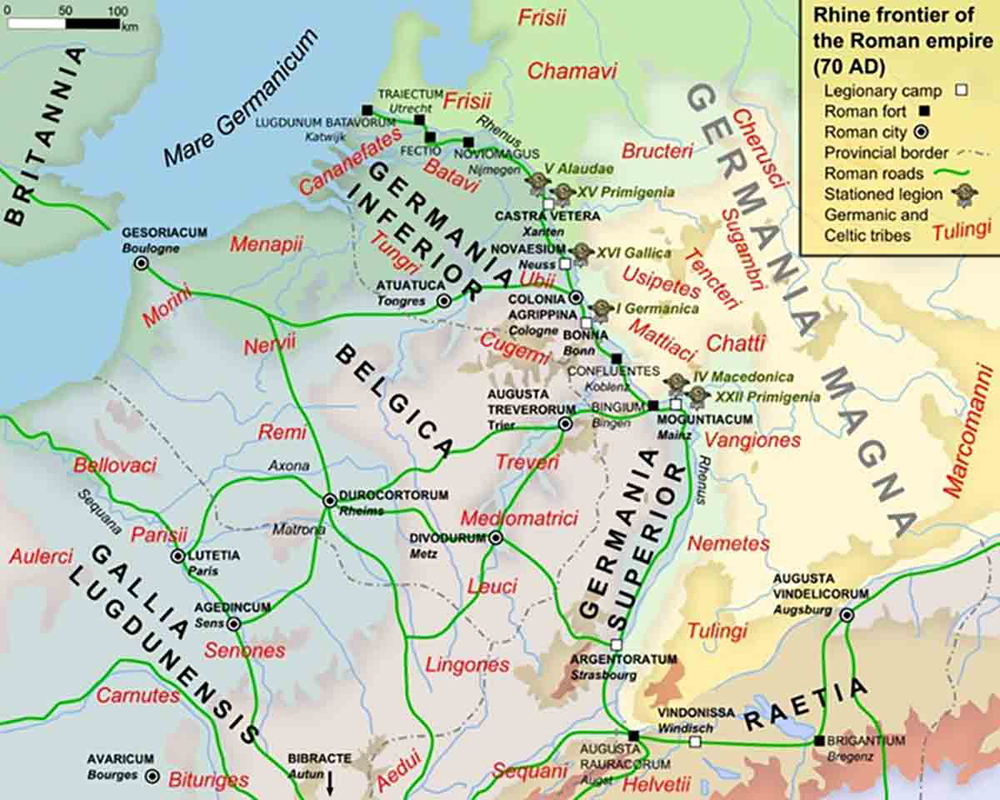roman empire rhine river
