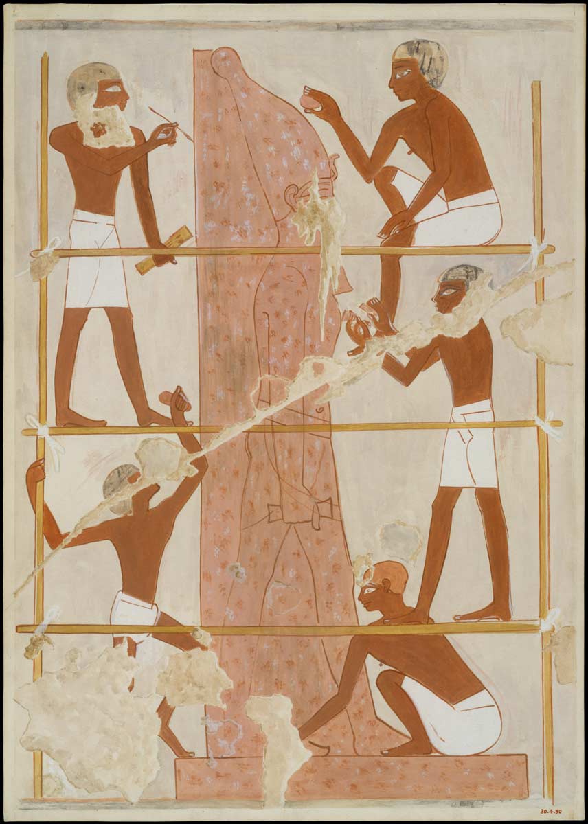 sculptors at work tomb of rekhmire