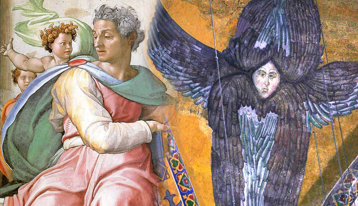 Prophet Isaiah and Seraphim depiction