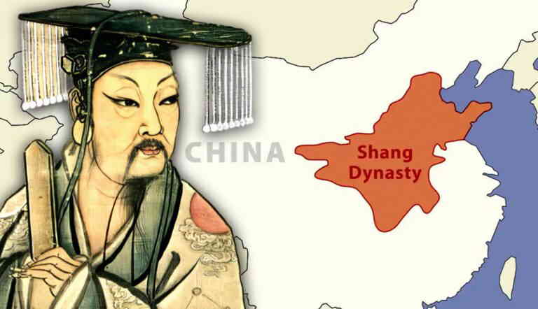 shang dynasty ruler and map