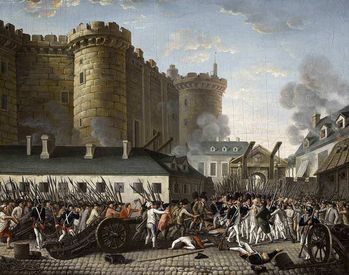 storming of the bastille painting