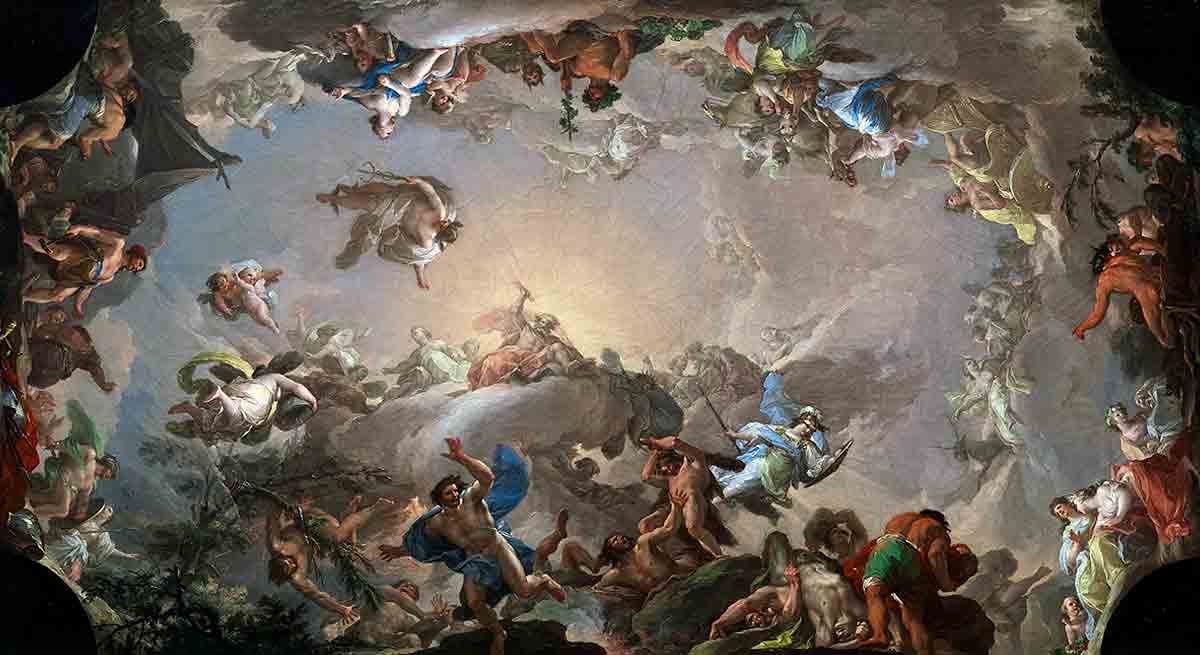 subías olympus battle giants painting