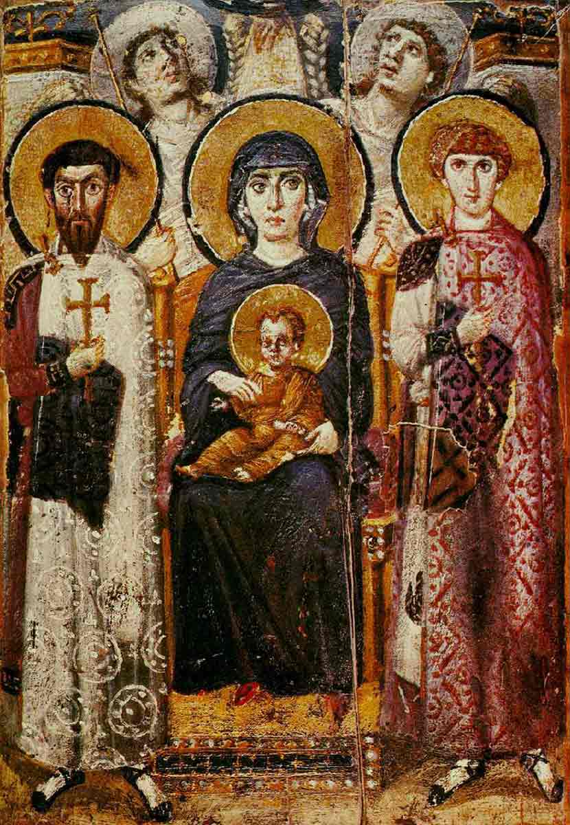 theotokos encaustic icon