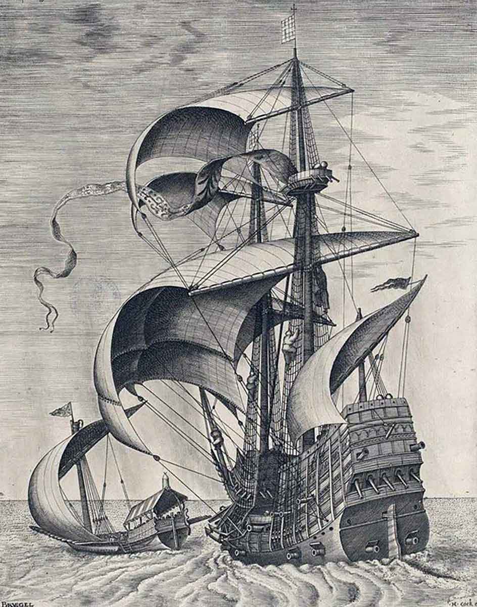 three masted carrack medieval ship