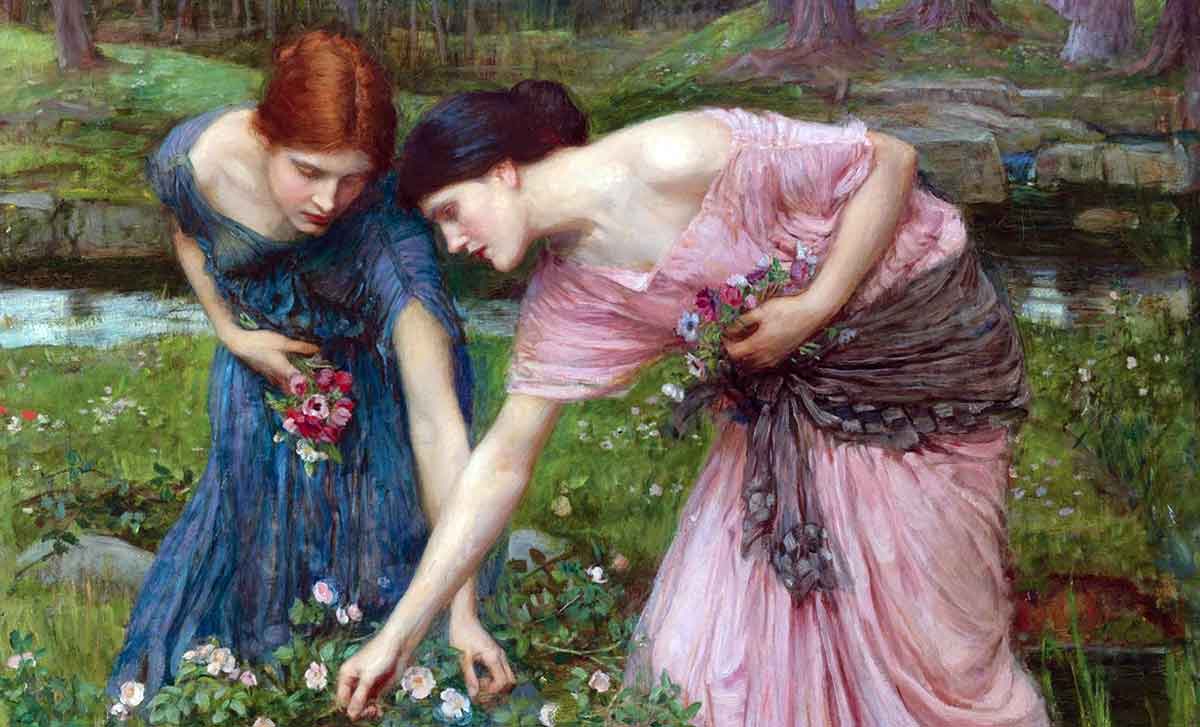 waterhouse gather rosebuds painting