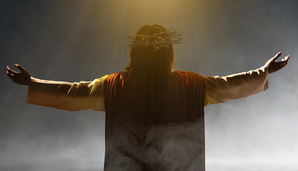 Depiction of Jesus with outstretched arms