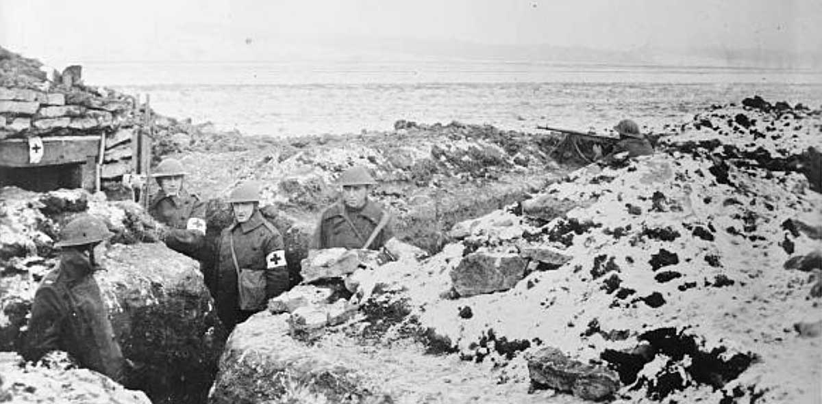 american first aid station trench