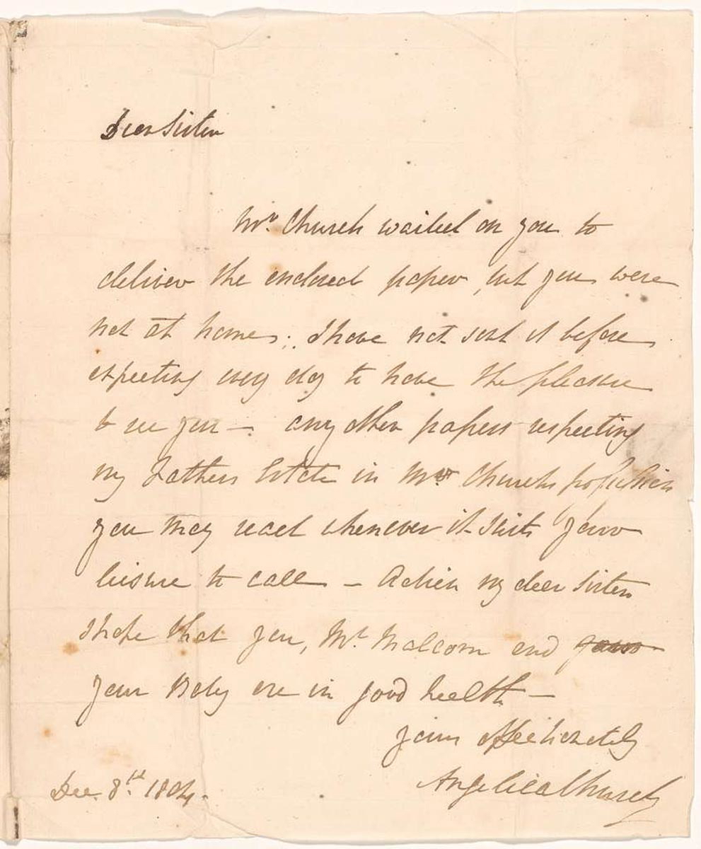 angelica schuyler letter 1788