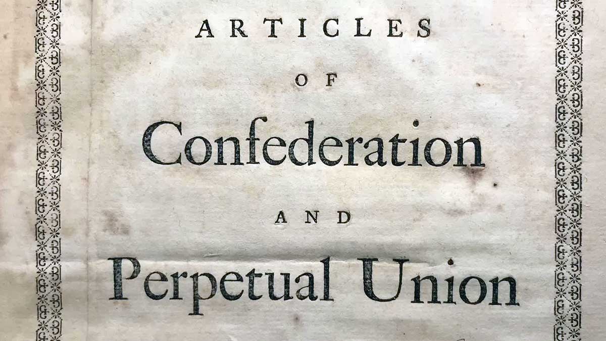 articles of confederation loc