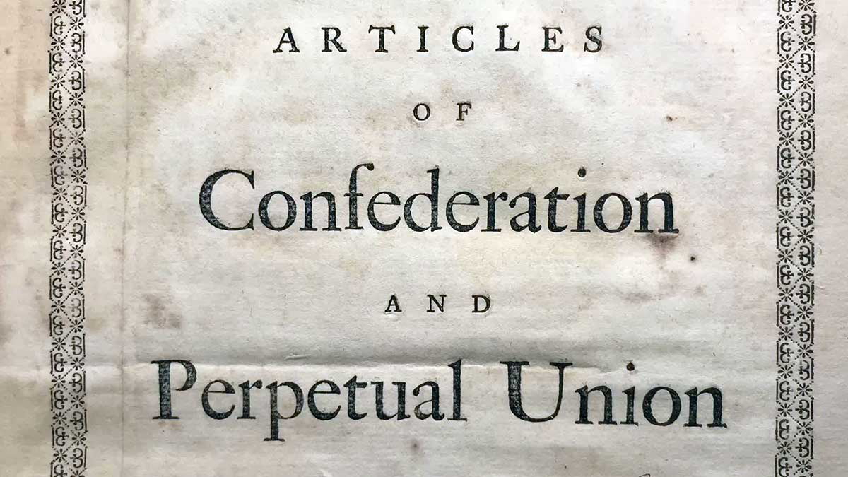 articles of confederation loc