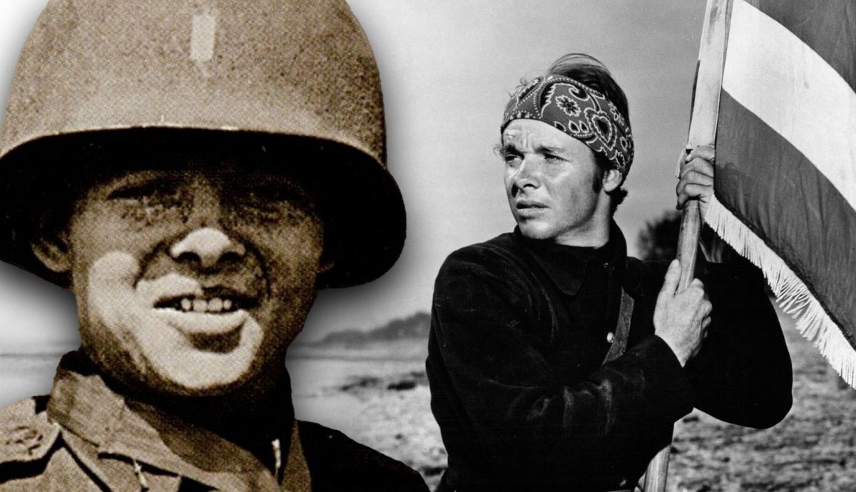 Audie Murphy stamp and film role composite