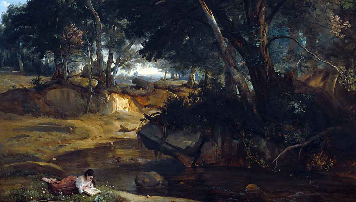 barbizon school corot forest painting
