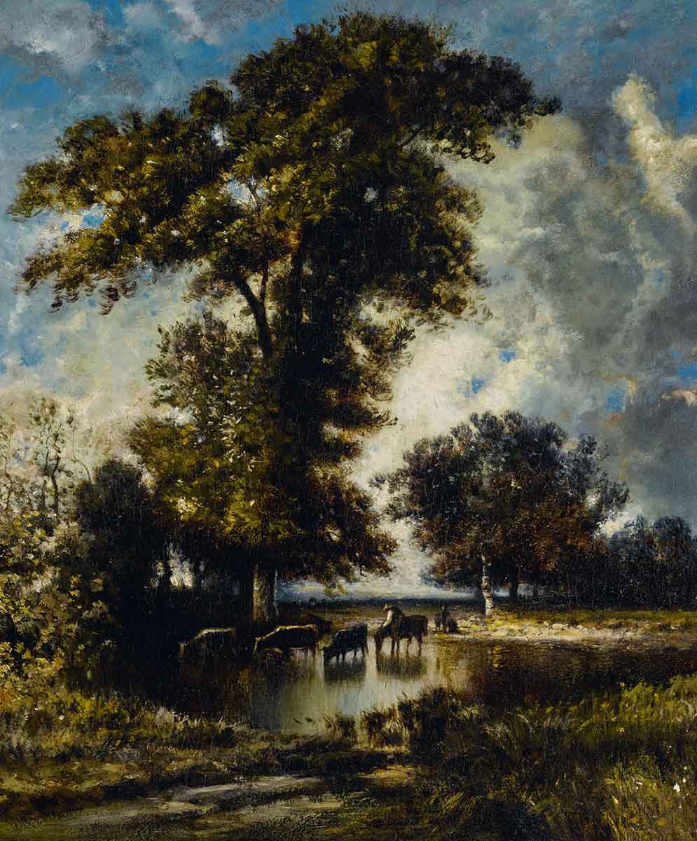 barbizon school dupre herd painting