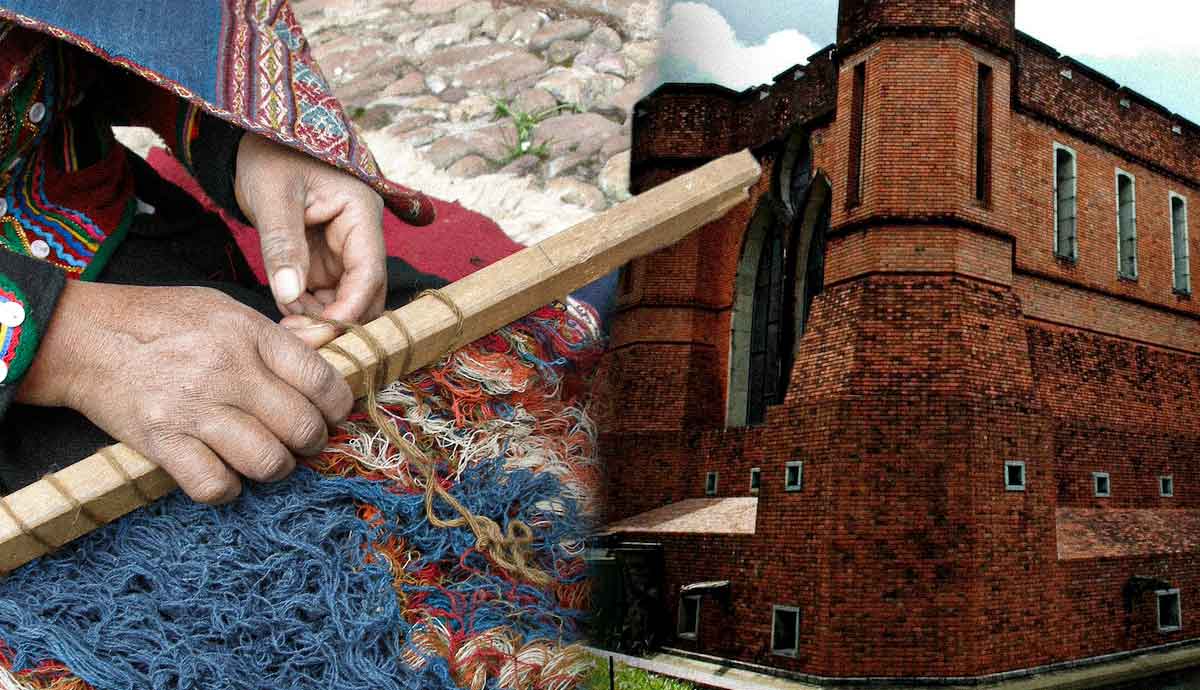 South African weaving and brick museum building
