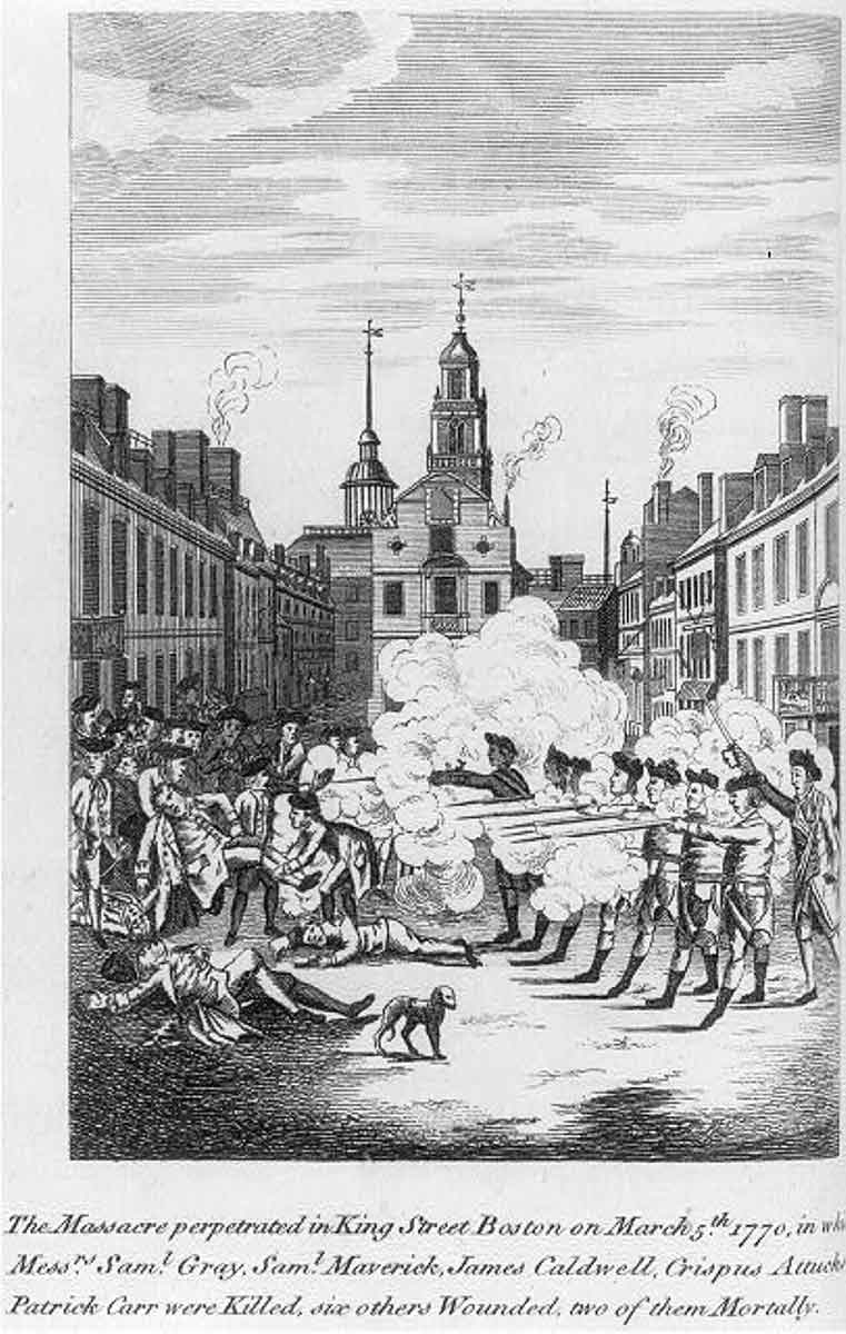 boston massacre illustration