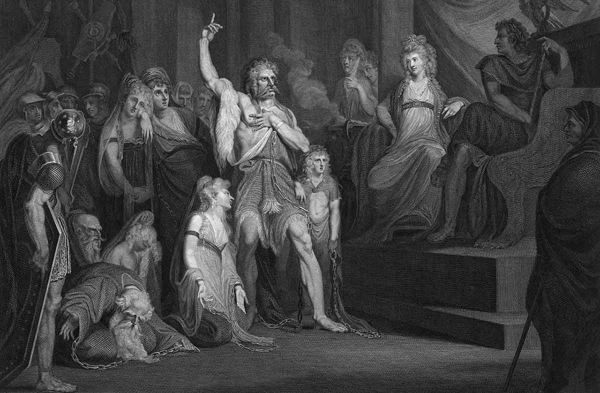 caractacus tribunal claudius rome