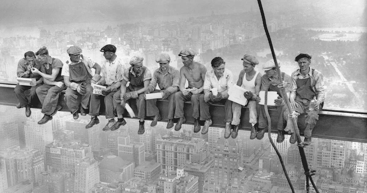 charles clyde ebbets lunch atop skyscraper