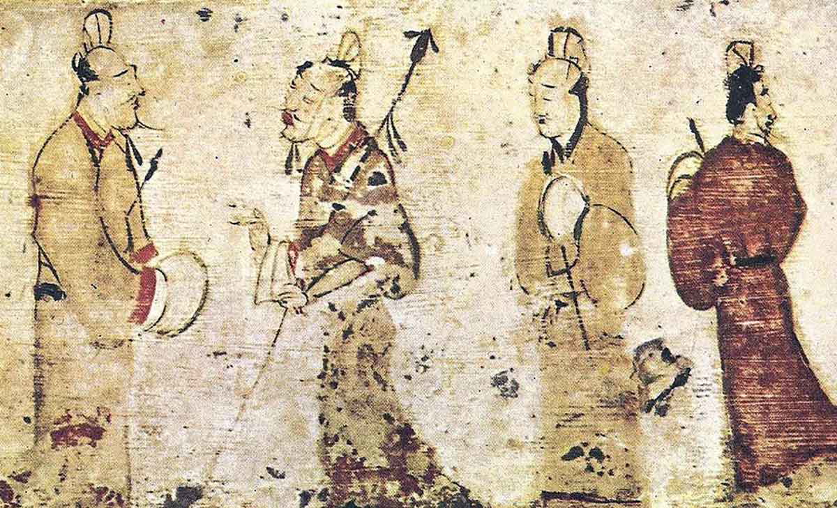 chinese painting on paper han dynasty artist 25–ad