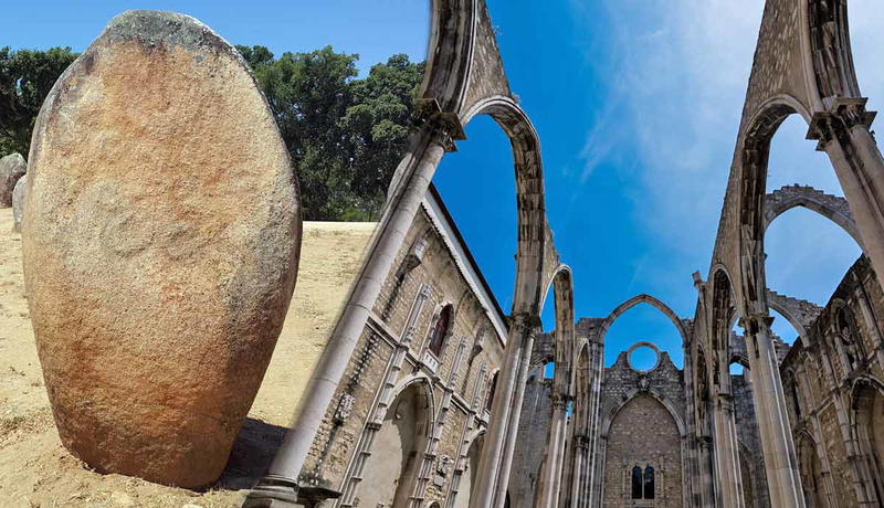 Carmo Convent ruins and Almendres Cromlech