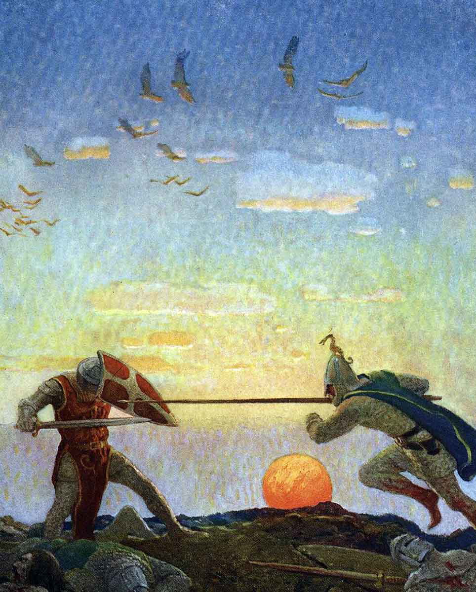 death arthur mordred n c wyeth