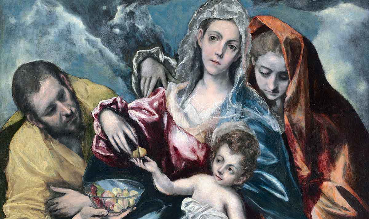 el greco the holy family with mary magdalen painting
