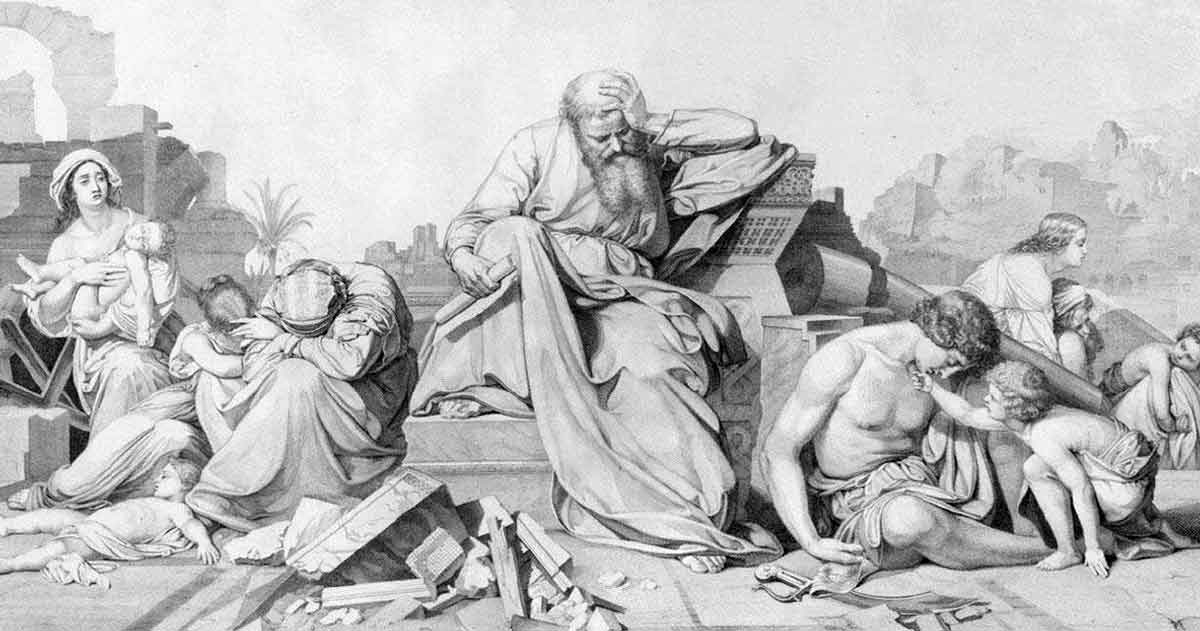 felsing jeremiah on the ruins of jerusalem print