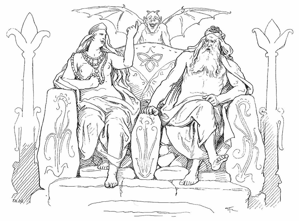 frigg and Odin folich