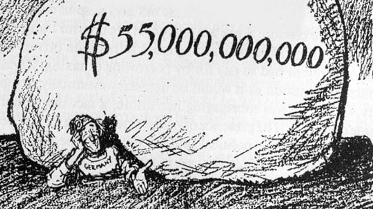 germany suffers wwi reparations debt