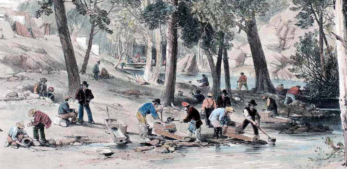 gold washing painting