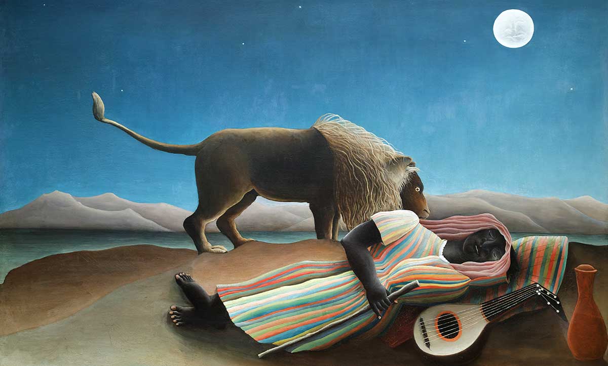 henri rousseau sleeping gypsy painting