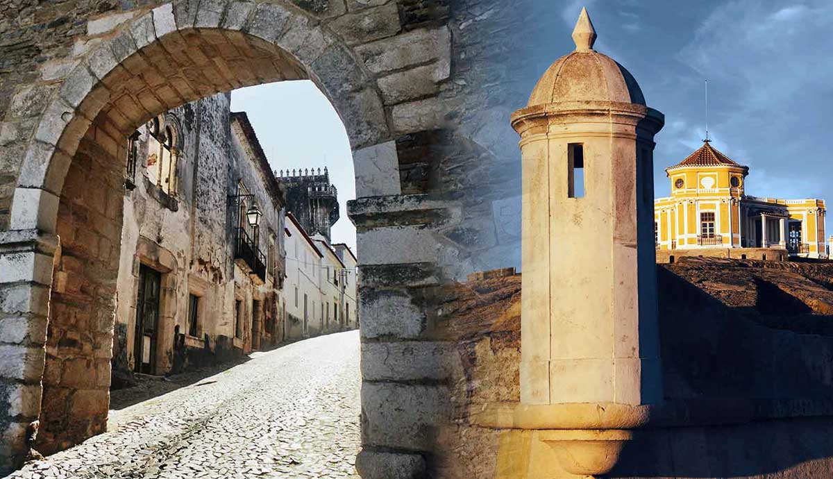 Elvas tower and Estremoz city gate