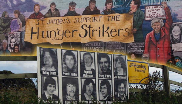 Northern Ireland hunger strikers memorial mural