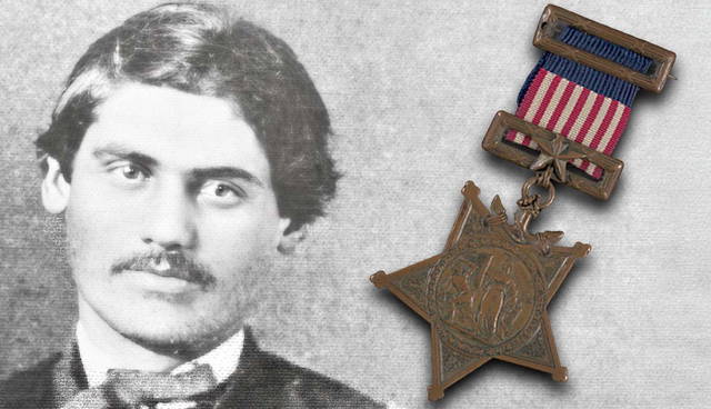 Jacob Parrott with Medal of Honor
