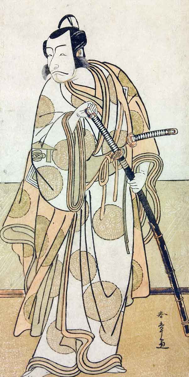 katsukawa shunsho 1792 samurai drawing sword