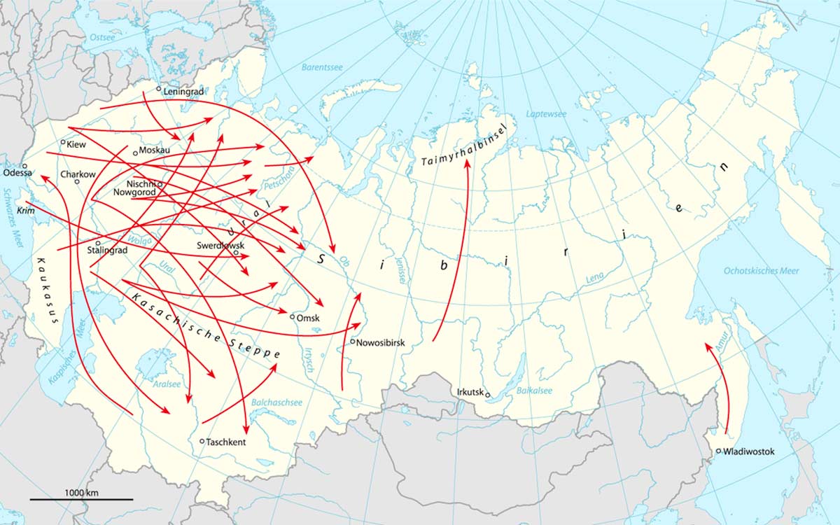 kulak deportation map