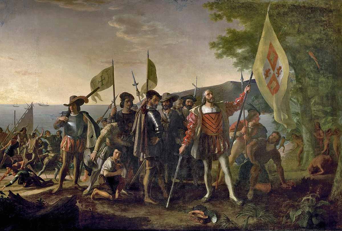 landing of columbus vanderlyn