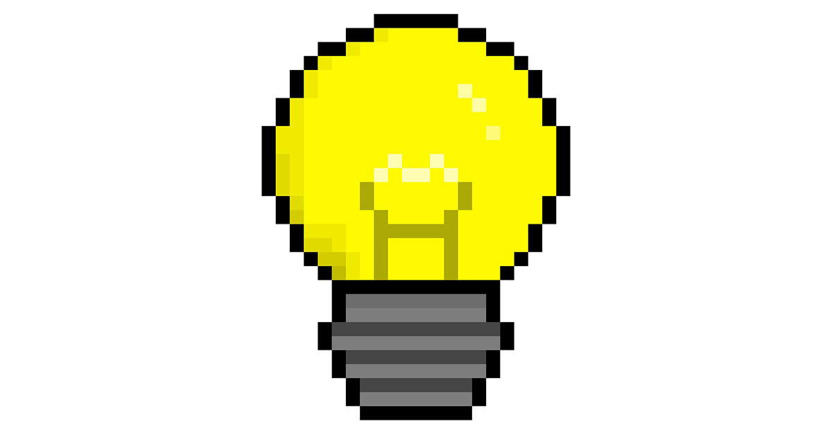 lightbulb pixel art