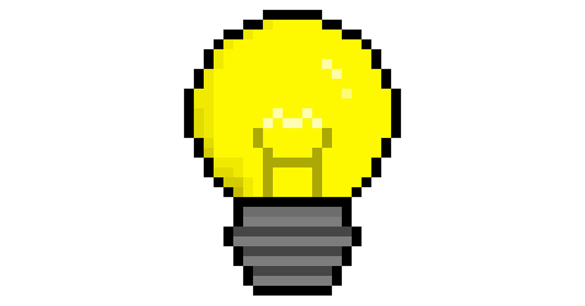 lightbulb pixel art