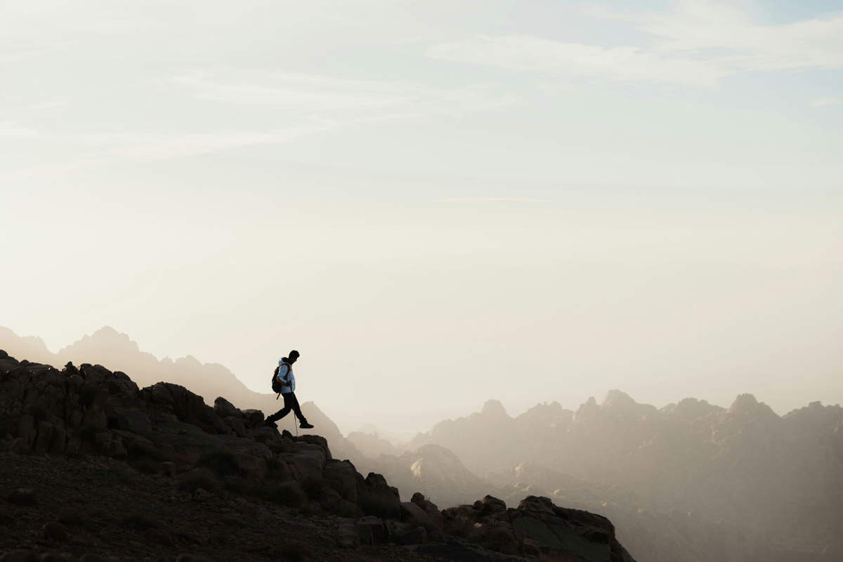 man walking unsplash