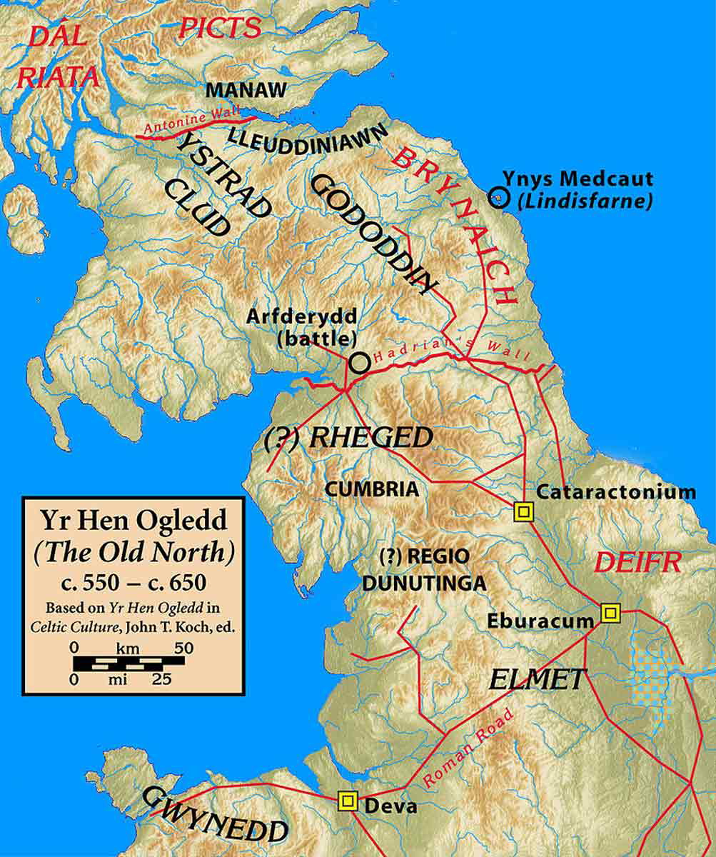 map britain yr hen ogledd john koch