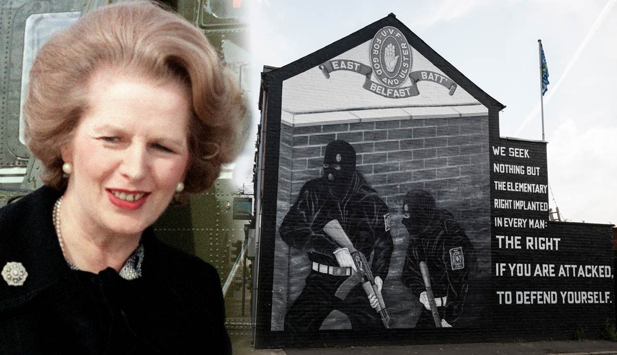 Margaret Thatcher and Ulster loyalist mural