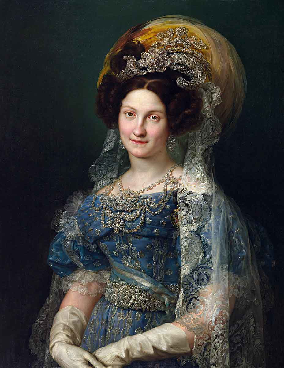 maria christina blue dress famous women