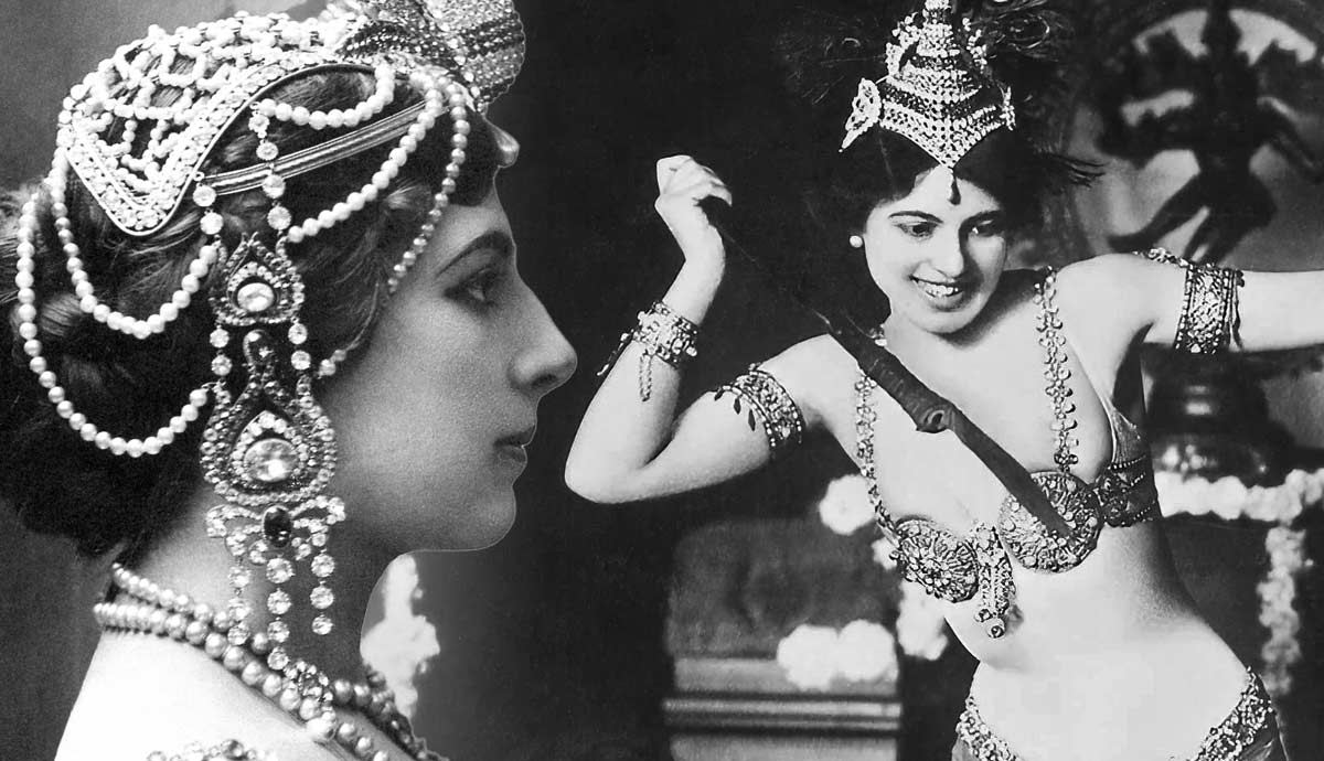 Mata Hari in ornate dance costumes