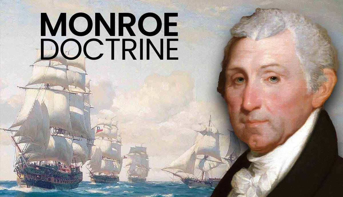 James Monroe and naval ships painting