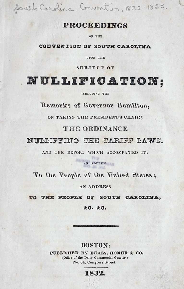 nullification ordinance south carolina