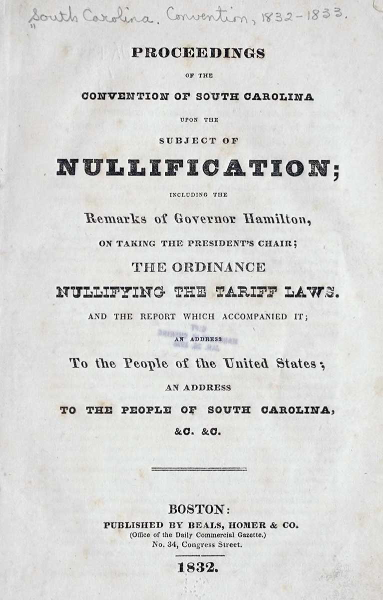 nullification ordinance south carolina