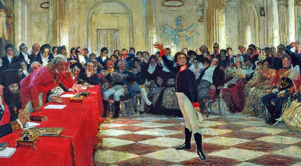 pushkin derzhavin tsarskoye selo