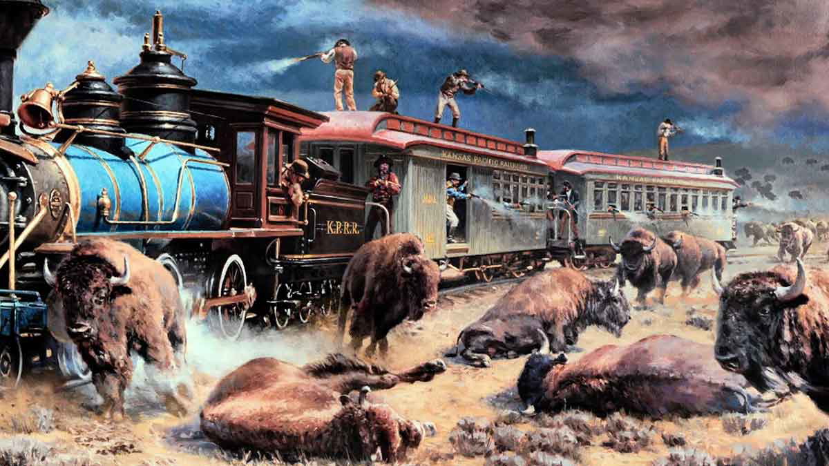 railroad and buffalo hunters