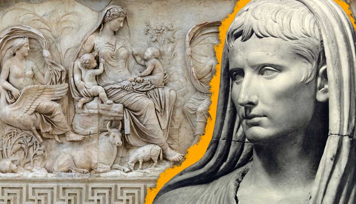 roman empire tellus relief augustus pontifex maximus